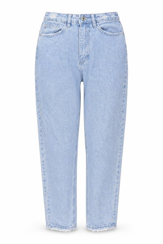 Missguided Womens Blue Cotton Mom Jeans Size 28 in L29 in Regular Button