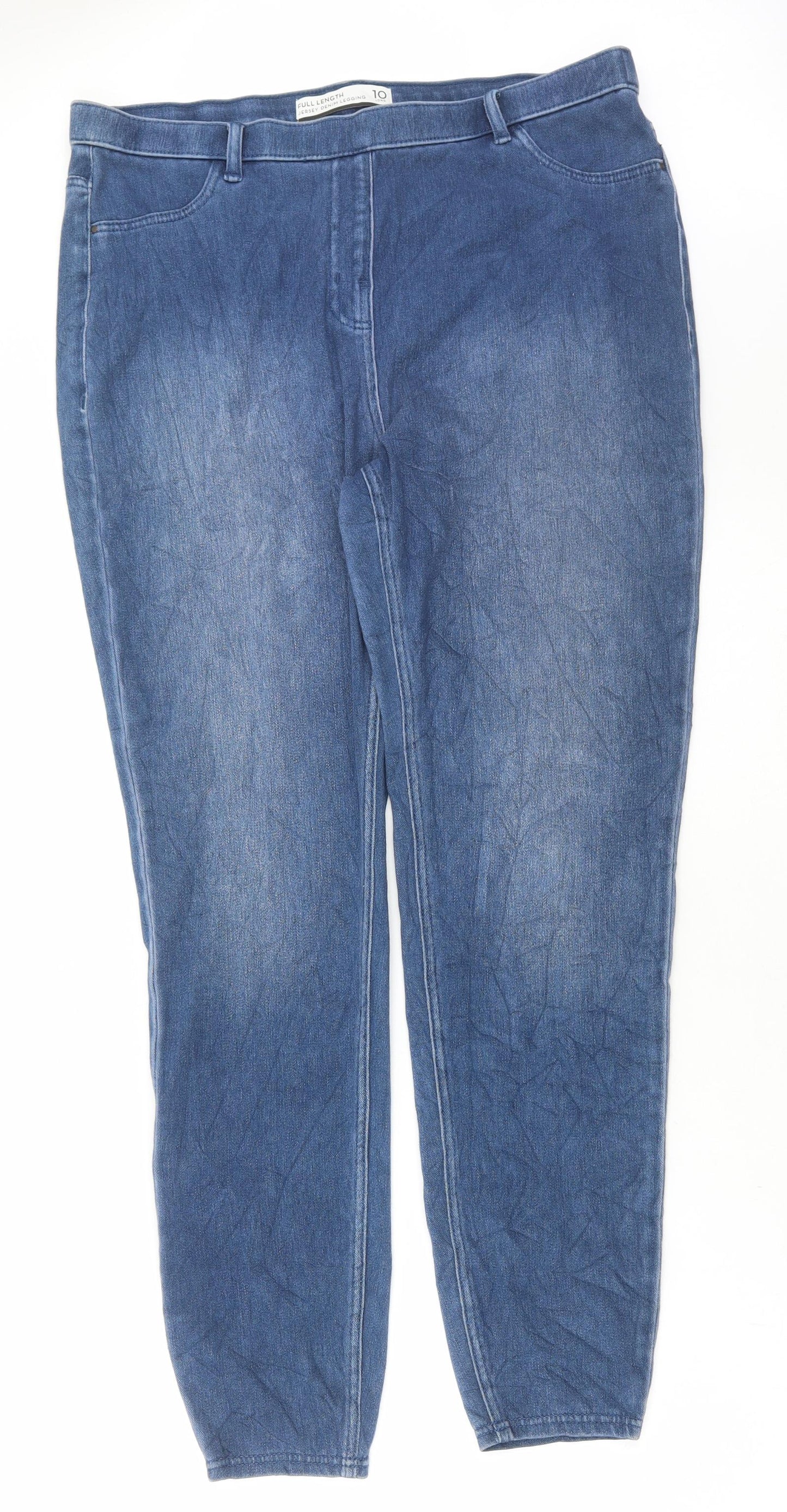 Marks and Spencer Womens Blue Cotton Jegging Jeans Size 10 L30 in Regular