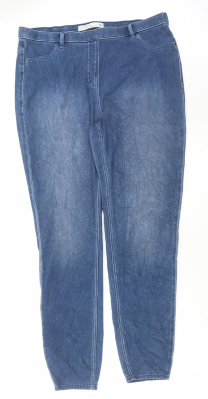 Marks & Spencer Womens Blue Cotton Jegging Jeans Size 10 L30 in Regular
