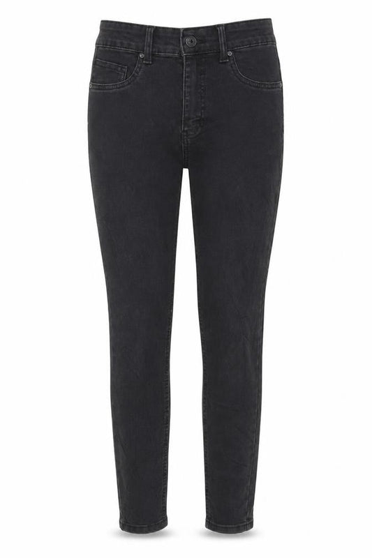 Denim & Co. Womens Black Cotton Skinny Jeans Size 8 L29 in Regular Button