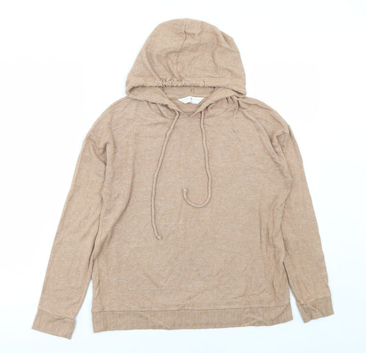 Marks and Spencer Womens Beige Viscose Pullover Hoodie Size 6 Pullover