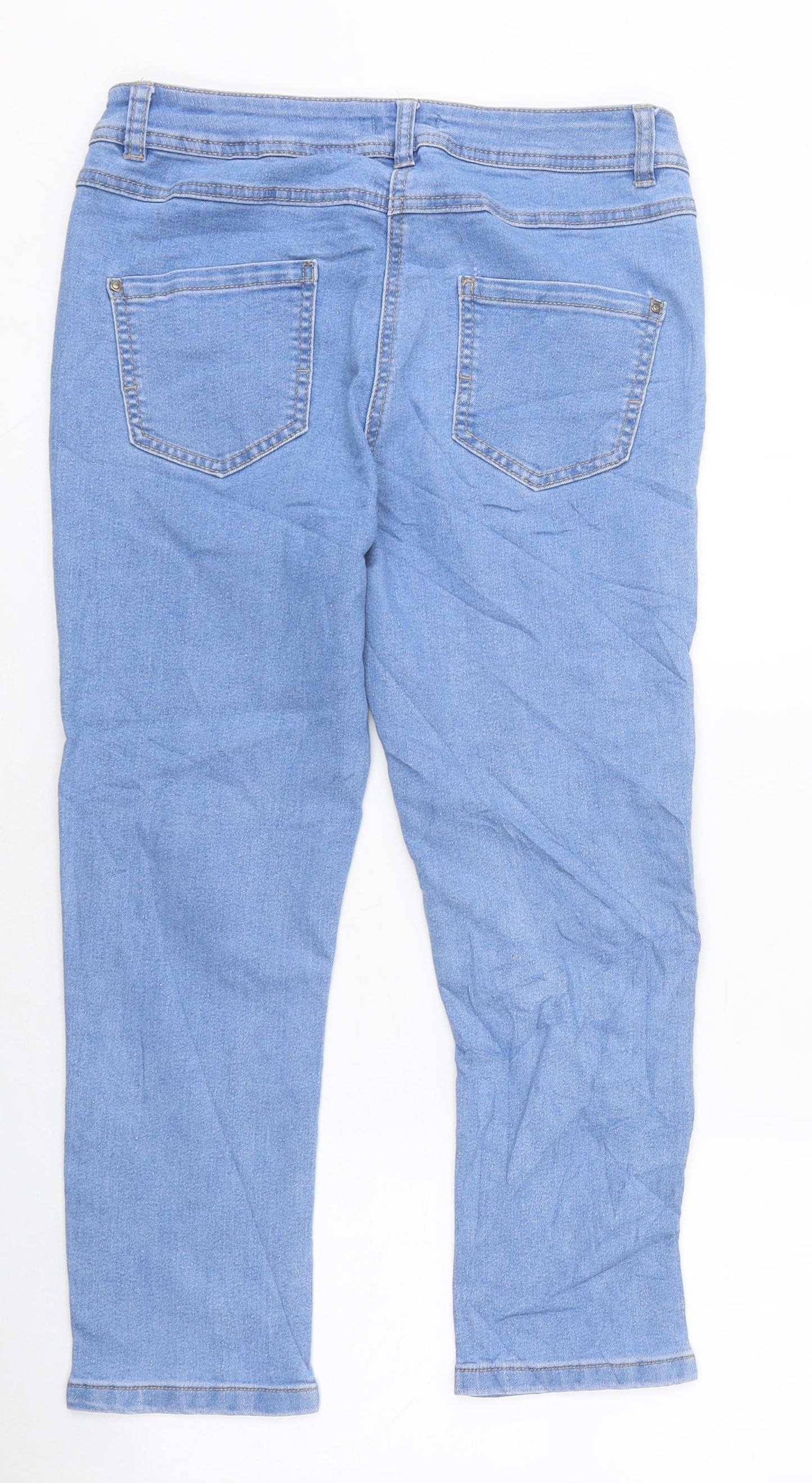 Spirit Womens Blue Cotton Skinny Jeans Size 10 L29 in Regular Zip