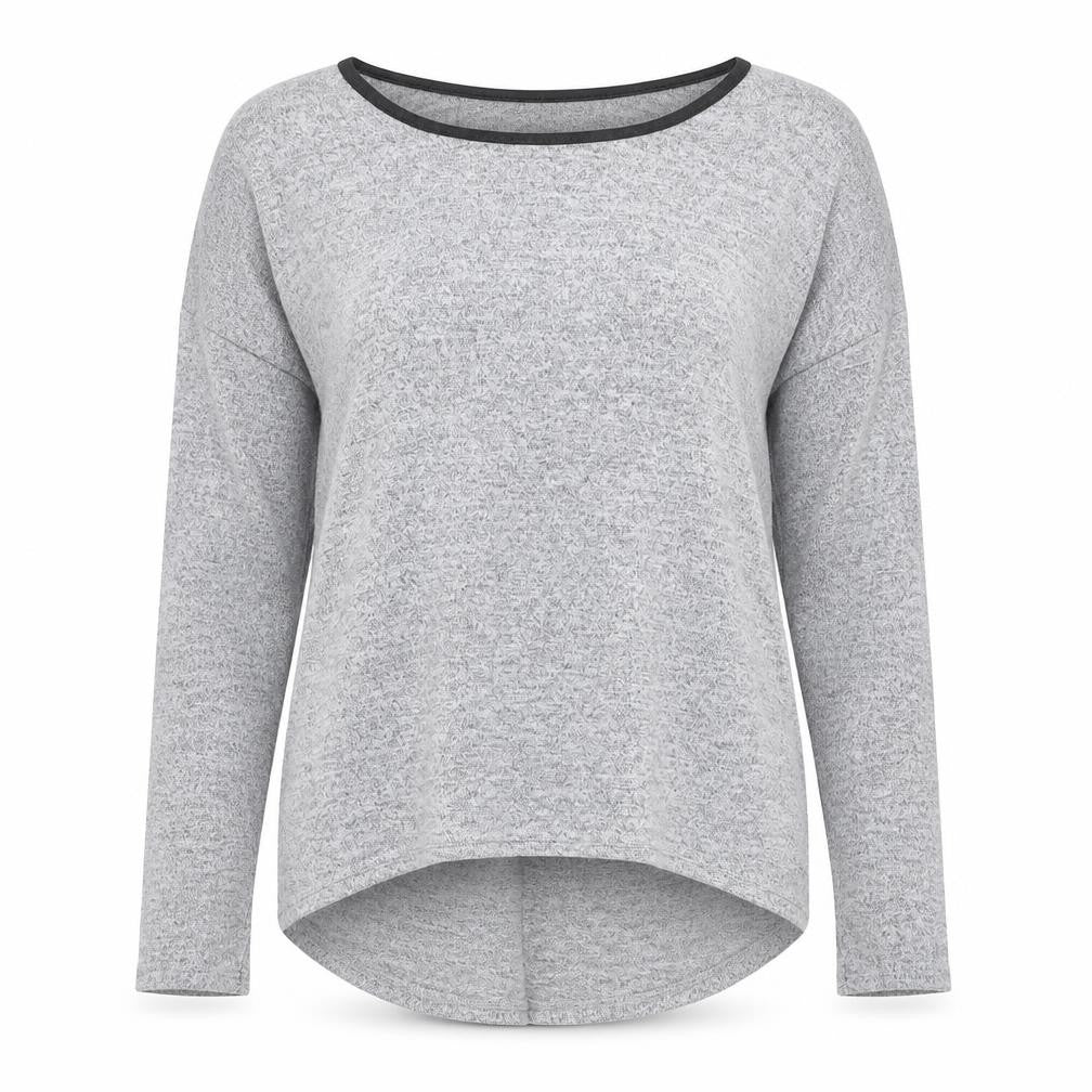 Miss Selfridge Womens Grey Polyester Basic T-Shirt Size 10 Round Neck
