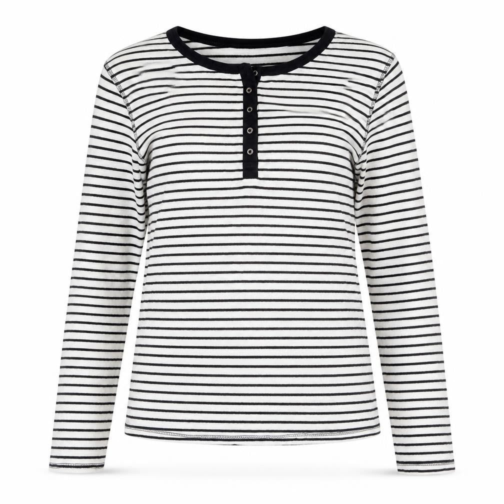 Marks & Spencer Womens Multicoloured Striped Polyester Basic Button-Up Size 12 Round Neck