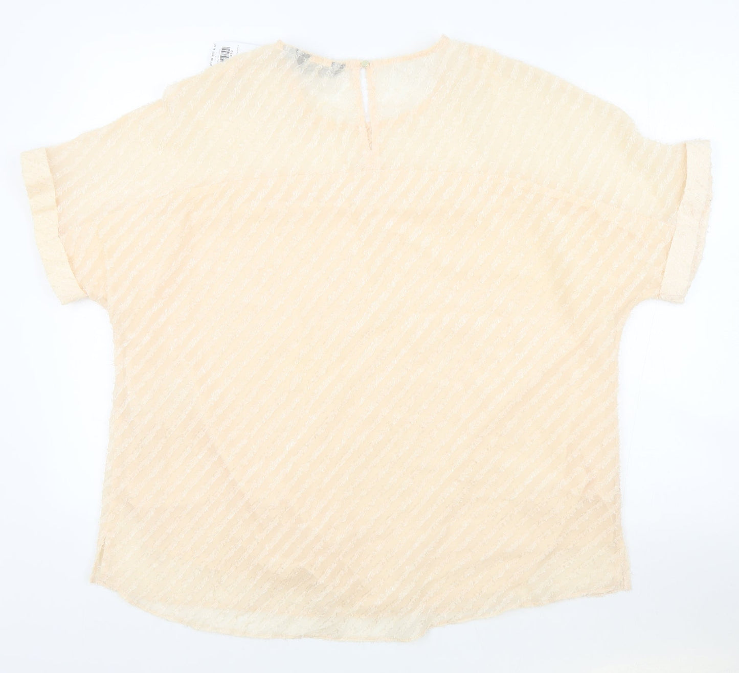 Dorothy Perkins Womens Pink Polyester Basic Blouse Size 18 Round Neck