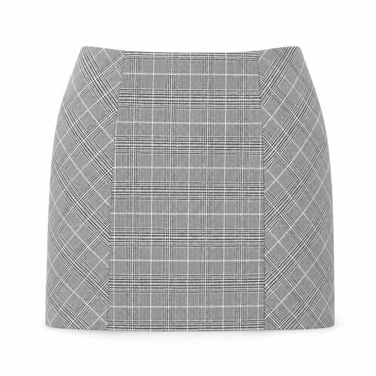 H&M Womens Grey Plaid Polyester Mini Skirt Size 10 Zip