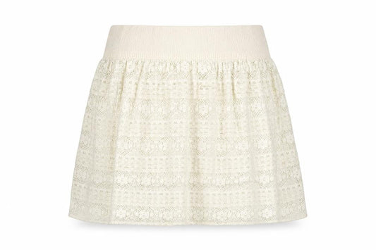 H&M Womens Ivory Cotton Mini Skirt Size XS