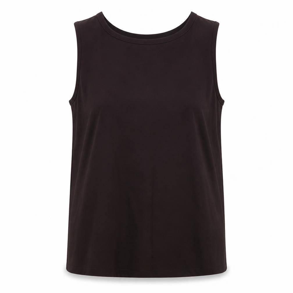 BHS Womens Brown Polyester Basic Tank Size 18 Round Neck