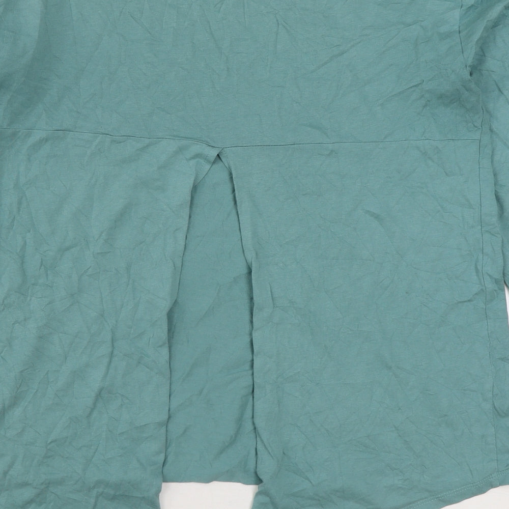 ASOS Womens Green Cotton Basic T-Shirt Size 8 Round Neck