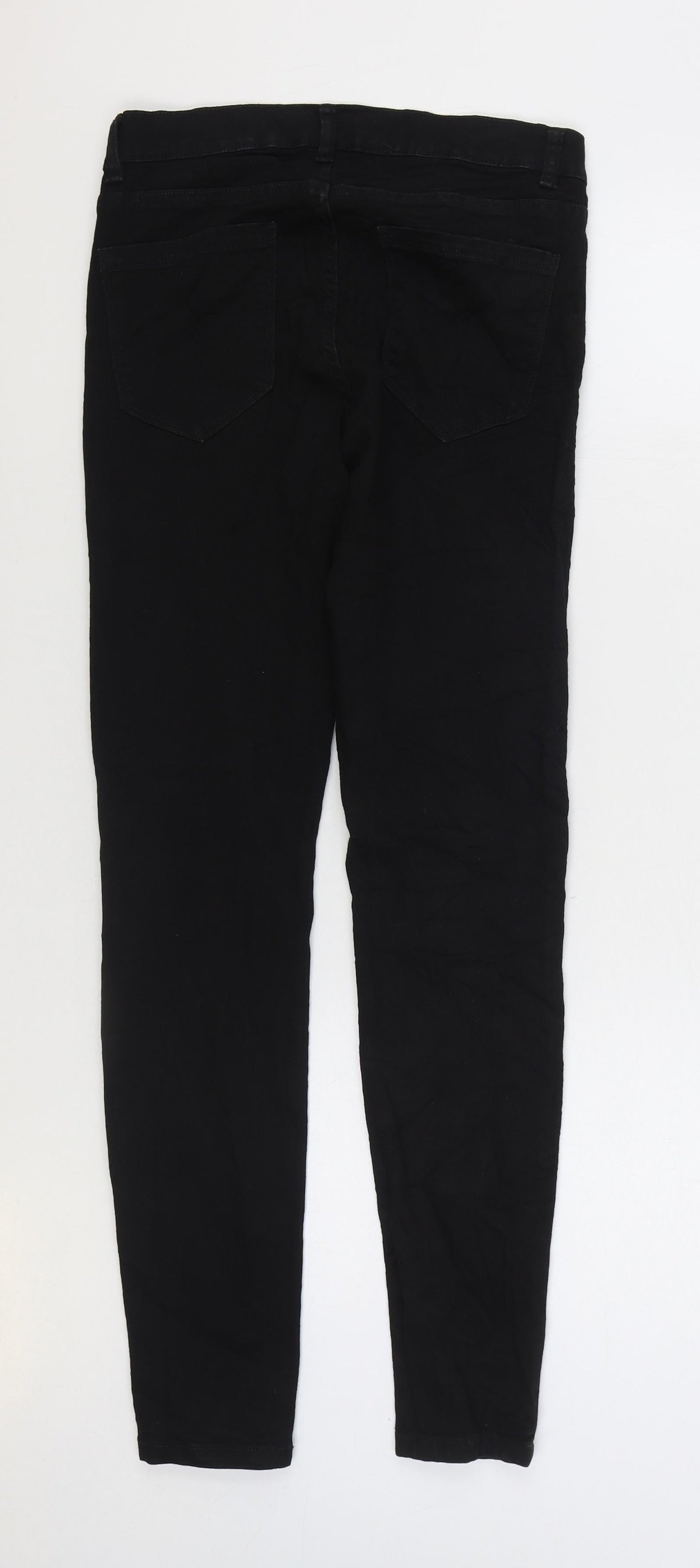 Preworn Womens Black Cotton Jegging Jeans Size 8 L30 in Regular