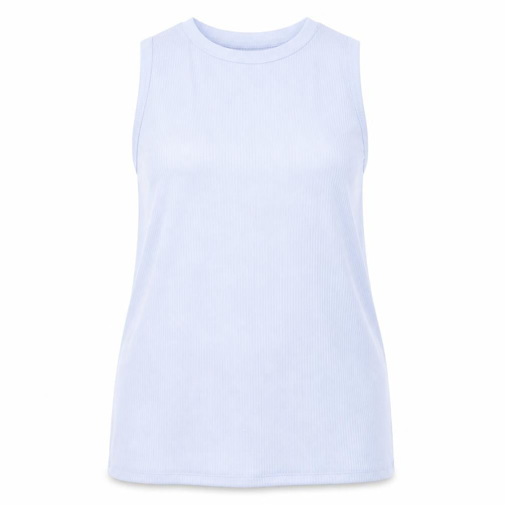 Marks & Spencer Womens Purple Polyester Tunic Tank Size 14 Crew Neck - Ribbed Fabric