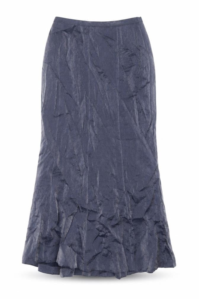 Fisser Womens Blue Polyester A-Line Skirt Size 8 Button