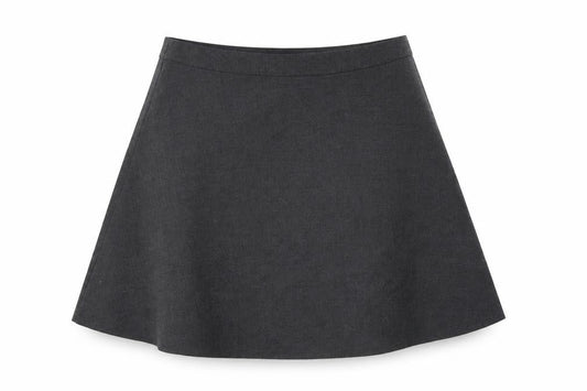 Marks & Spencer Womens Grey Polyester Skater Skirt Size 32 in Zip