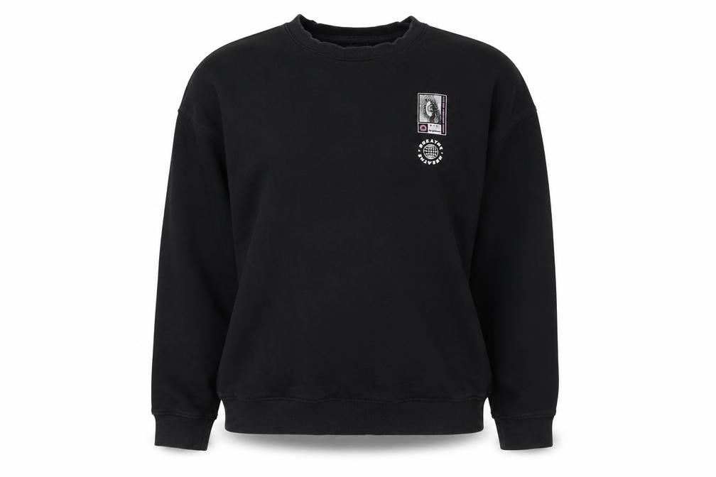 H&M Womens Black Cotton Pullover Sweatshirt Size M Pullover