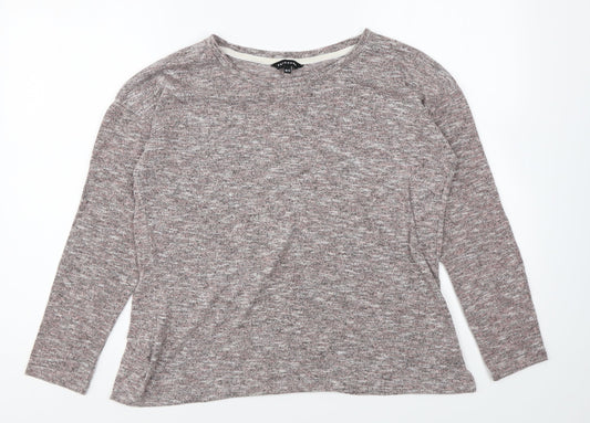 Peacocks Womens Pink Round Neck Polyester Pullover Jumper Size 10