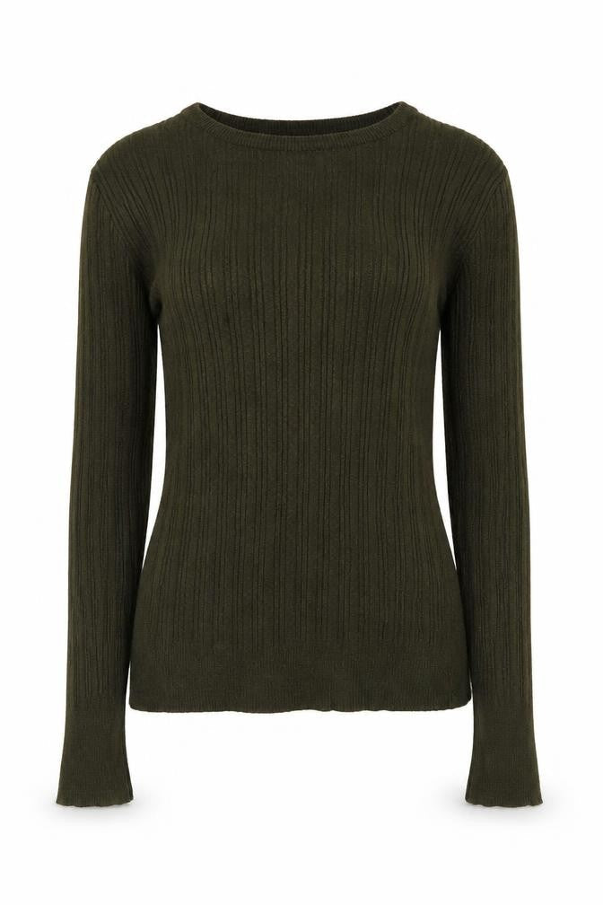 Primark Womens Green Round Neck Acrylic Pullover Jumper Size S