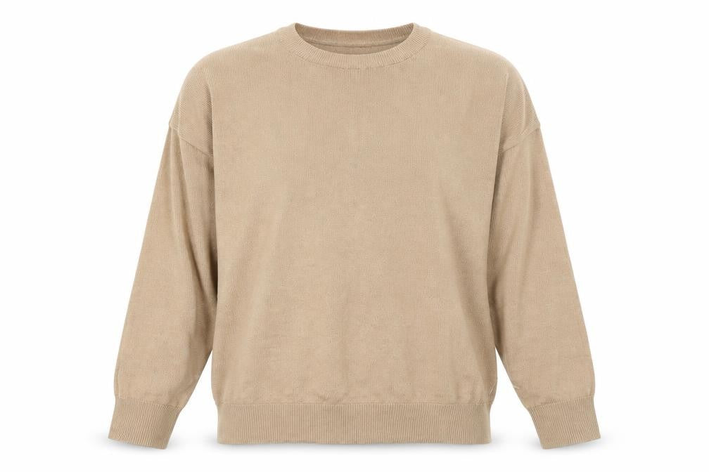 New Look Womens Beige Round Neck Polyester Pullover Jumper Size S