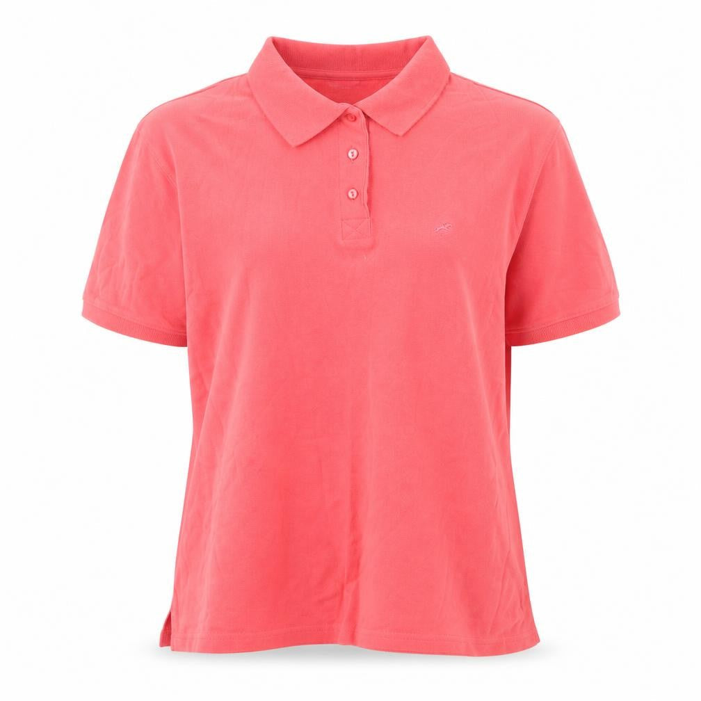 Jumper Womens Pink Cotton Basic Polo Size L Collared