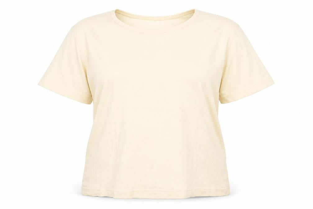 Jumper Womens Yellow Cotton Basic T-Shirt Size XL Round Neck