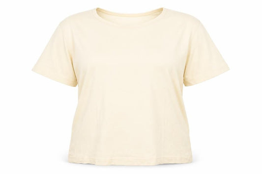 Jumper Womens Yellow Cotton Basic T-Shirt Size XL Round Neck