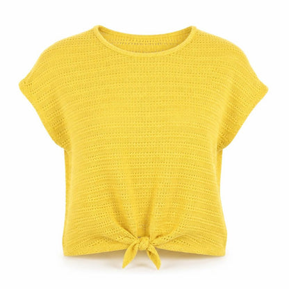 New Look Womens Yellow Round Neck Polyester Pullover Jumper Size L