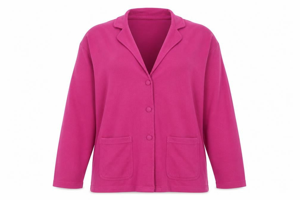 Bader Womens Pink Collared Polyester Cardigan Jumper Size L