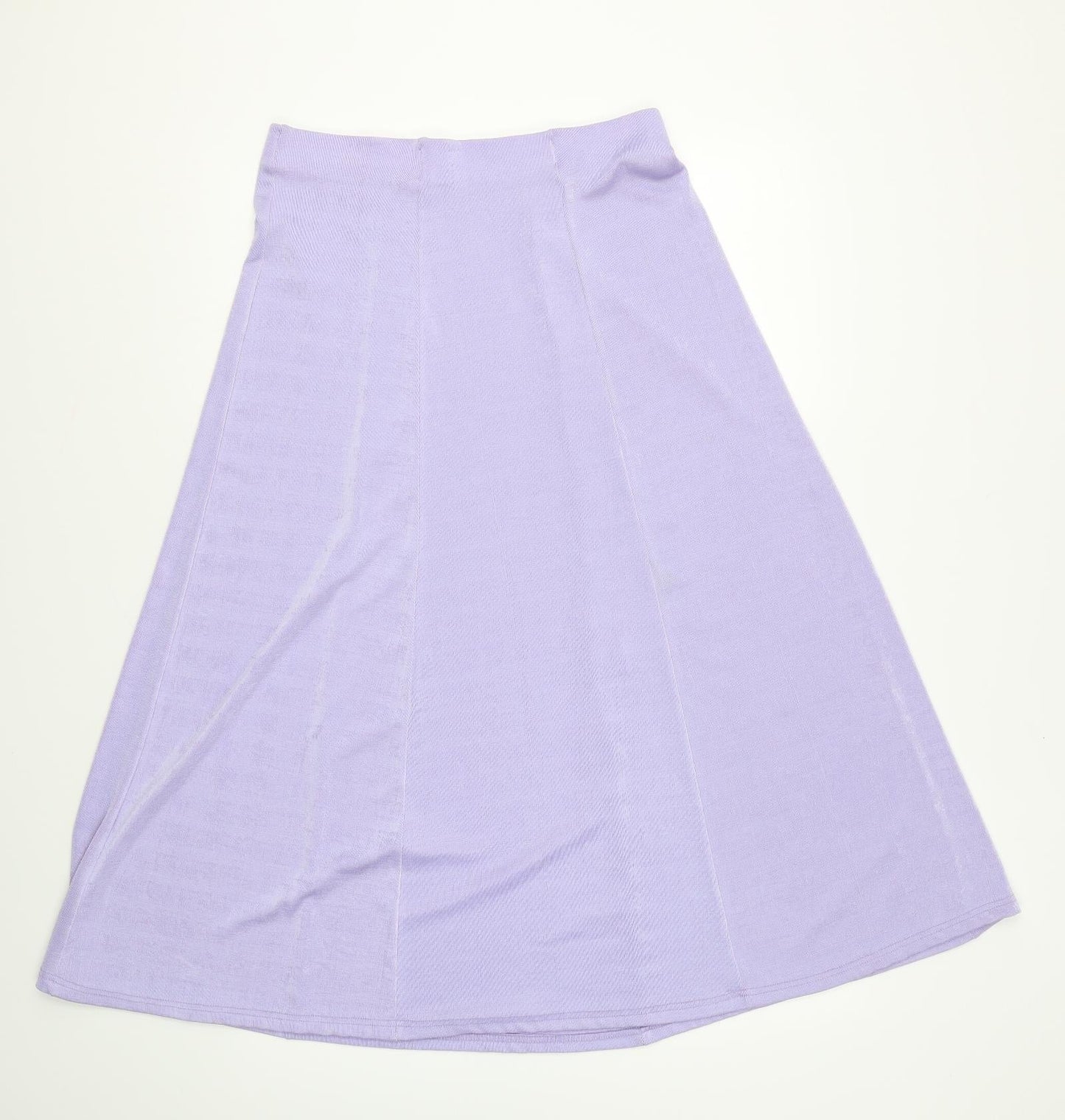 Preworn Womens Purple Polyester Skater Skirt Size L