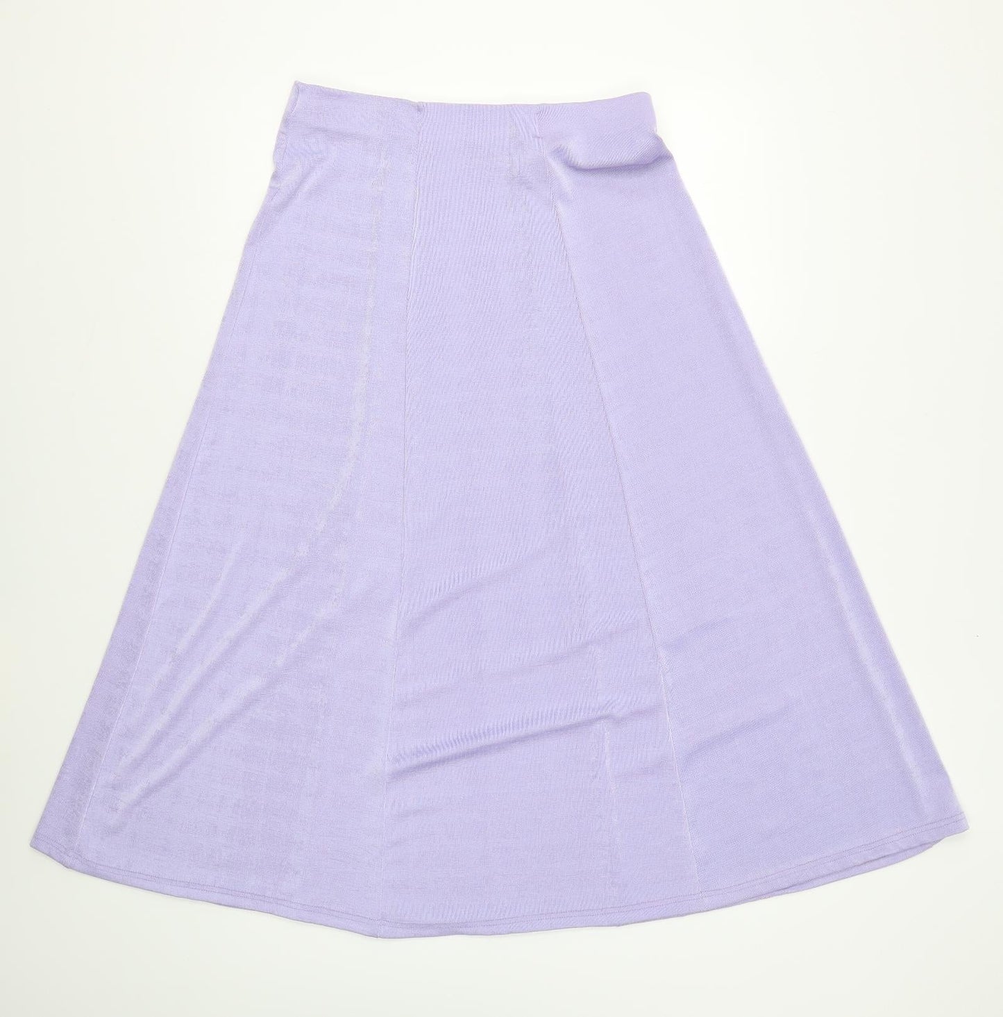 Preworn Womens Purple Polyester Skater Skirt Size L