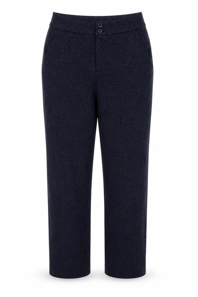 TU Womens Blue Polyester Trousers Size 10 L26 in Regular Zip