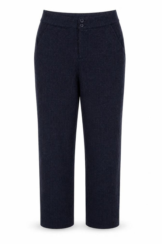 TU Womens Blue Polyester Trousers Size 10 L26 in Regular Zip