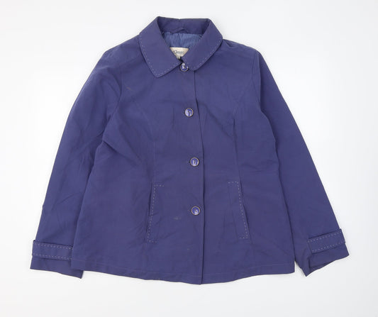 Classic Womens Purple Jacket Blazer Size 14 Button