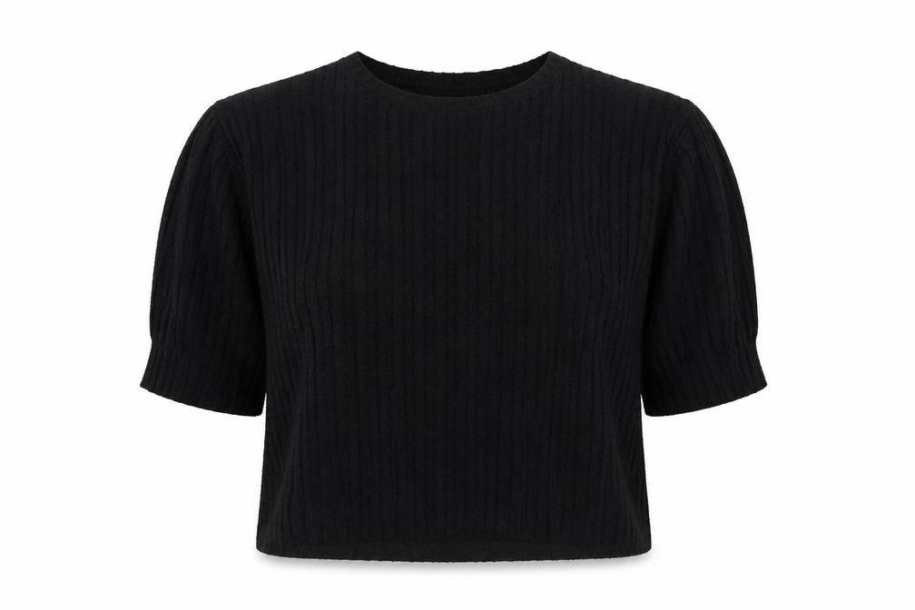 TU Womens Black Round Neck Polyester Pullover Jumper Size 12