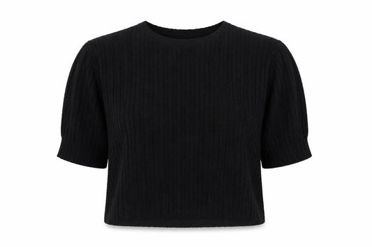 Tu Womens Black Round Neck Polyester Pullover Jumper Size 12