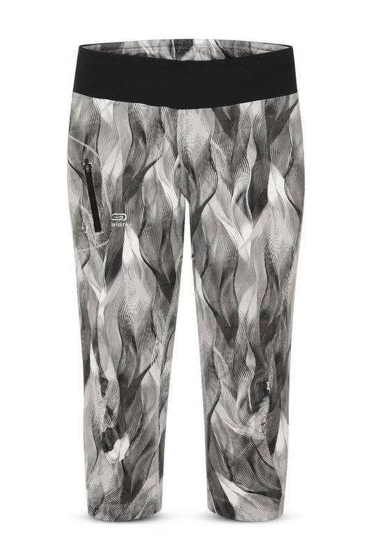 Kalenji Womens Brown Geometric Polyester Athletic Shorts Size 28 in L20 in Regular Drawstring