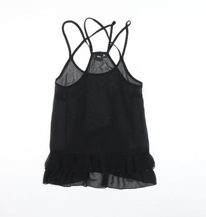 ASOS Womens Black Polyester Camisole Tank Size 6 Round Neck