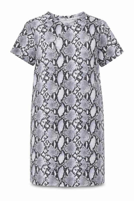 Primark Womens Grey Animal Print Polyester Shift Size 8 Round Neck Pullover