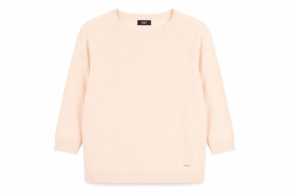 F&F Womens Pink Round Neck Acrylic Pullover Jumper Size 10