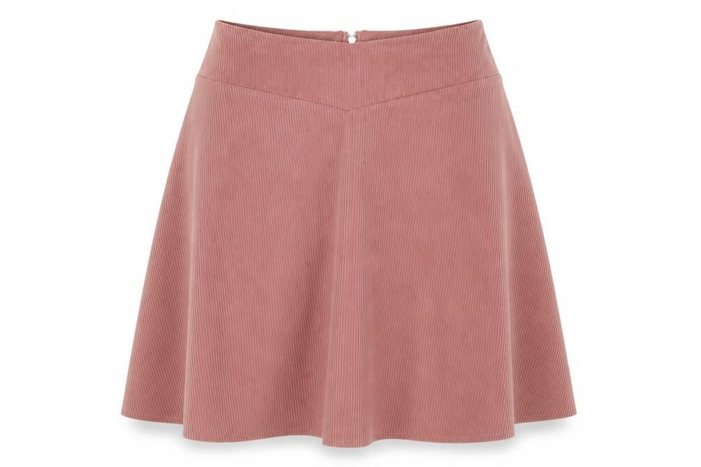 SheIn Womens Pink Polyester Skater Skirt Size M Zip