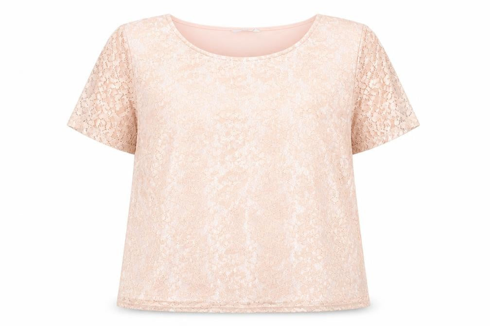 George Womens Pink Floral Polyester Basic Blouse Size 16 Round Neck