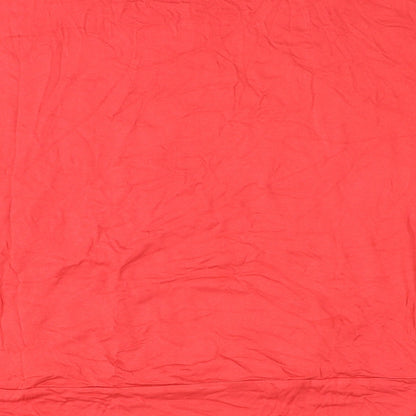 Papaya Womens Red Floral Viscose Basic Blouse Size 14 Round Neck
