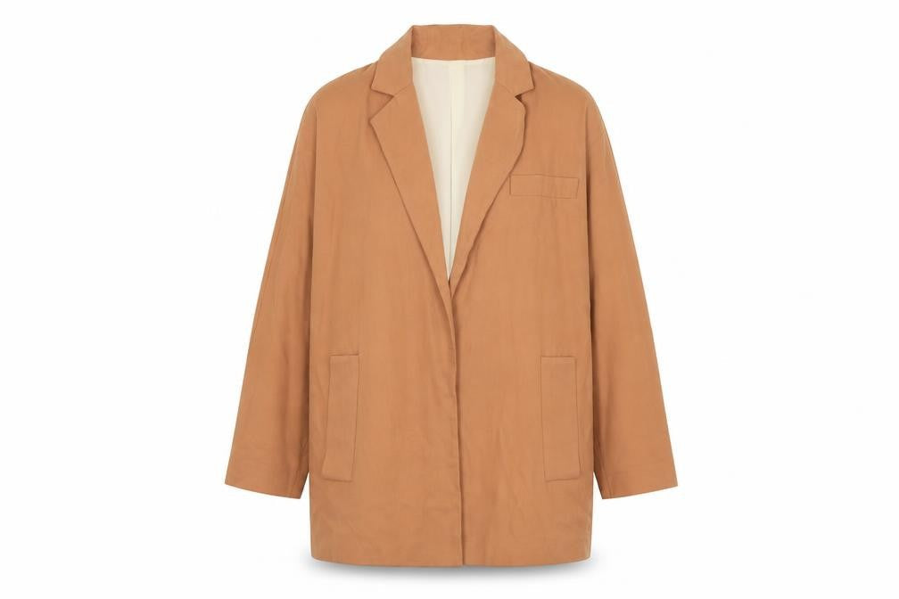 Zara Womens Beige Jacket Size XS Hook & Eye