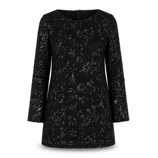Dorothy Perkins Womens Black Polyester A-Line Size 6 V-Neck Zip