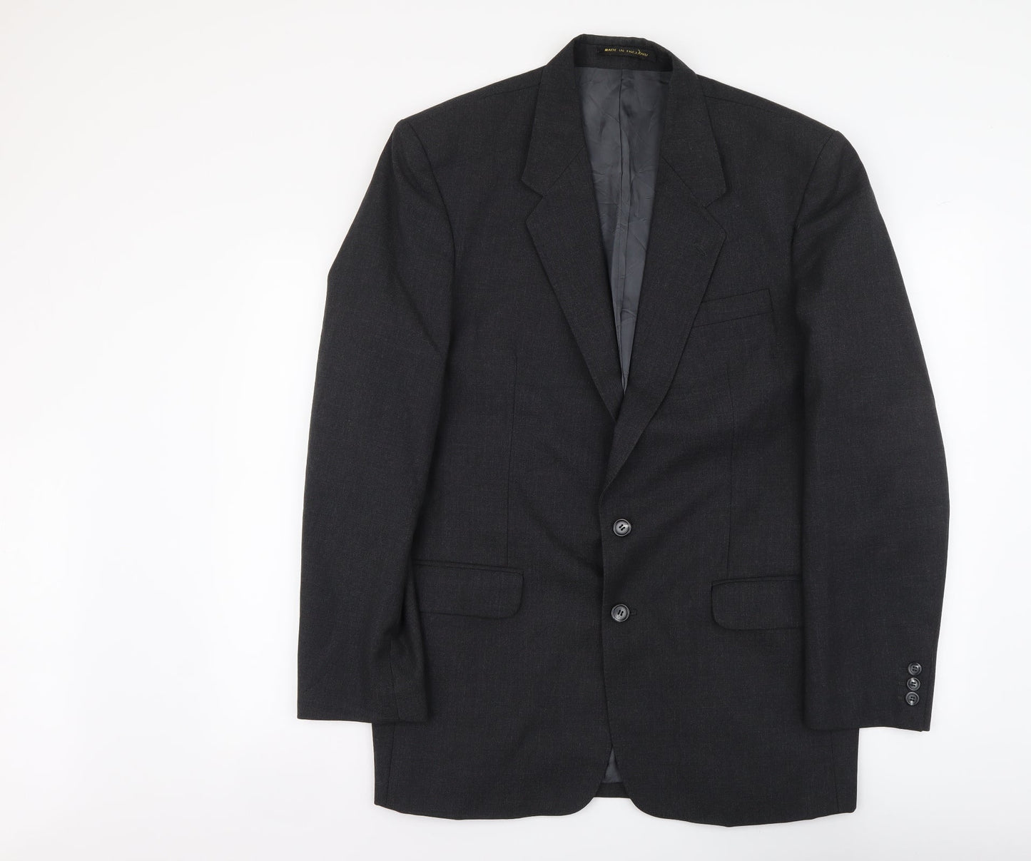 James Barry Mens Grey Polyester Jacket Suit Jacket Size L
