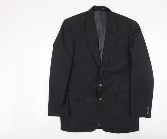 James Barry Mens Grey Polyester Jacket Suit Jacket Size L