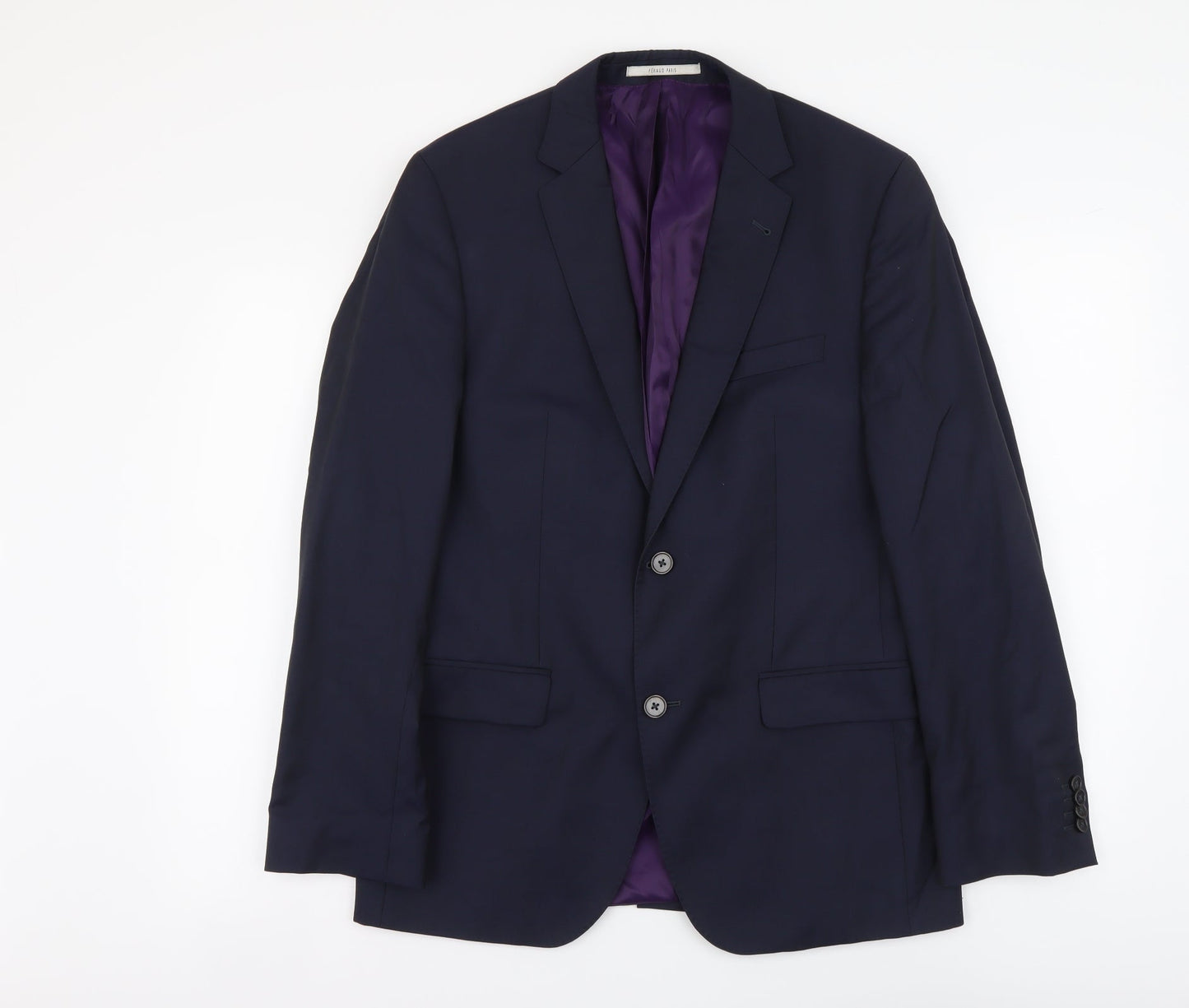 Feraud Paris Mens Blue Polyester Jacket Suit Jacket Size L