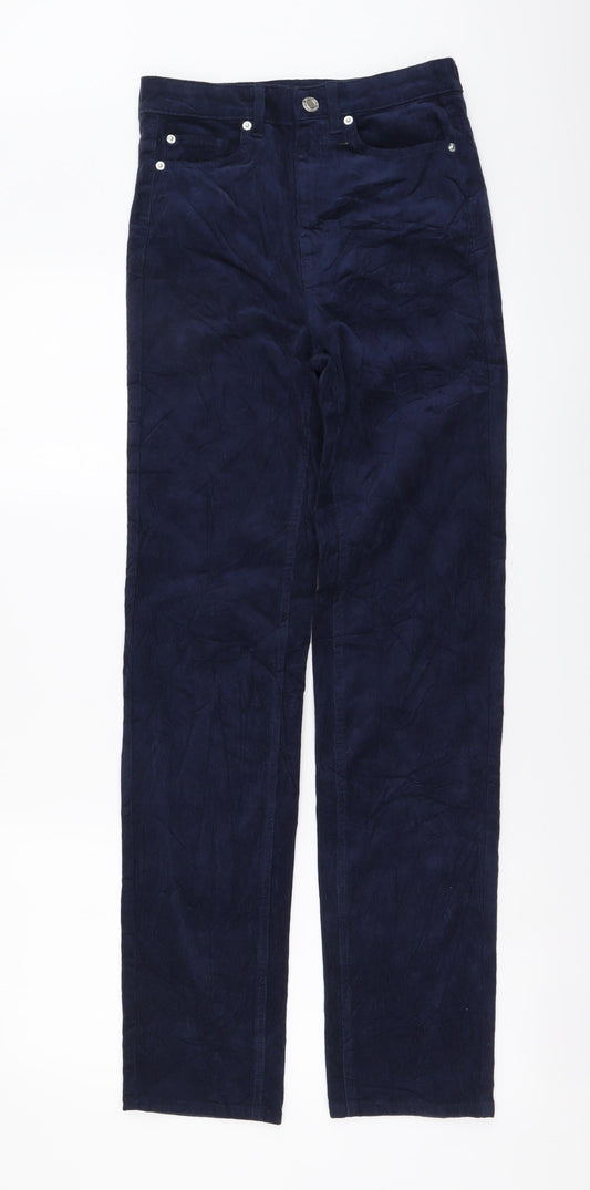 Marks and Spencer Womens Blue Cotton Skinny Jeans Size 8 L31 in Regular Button
