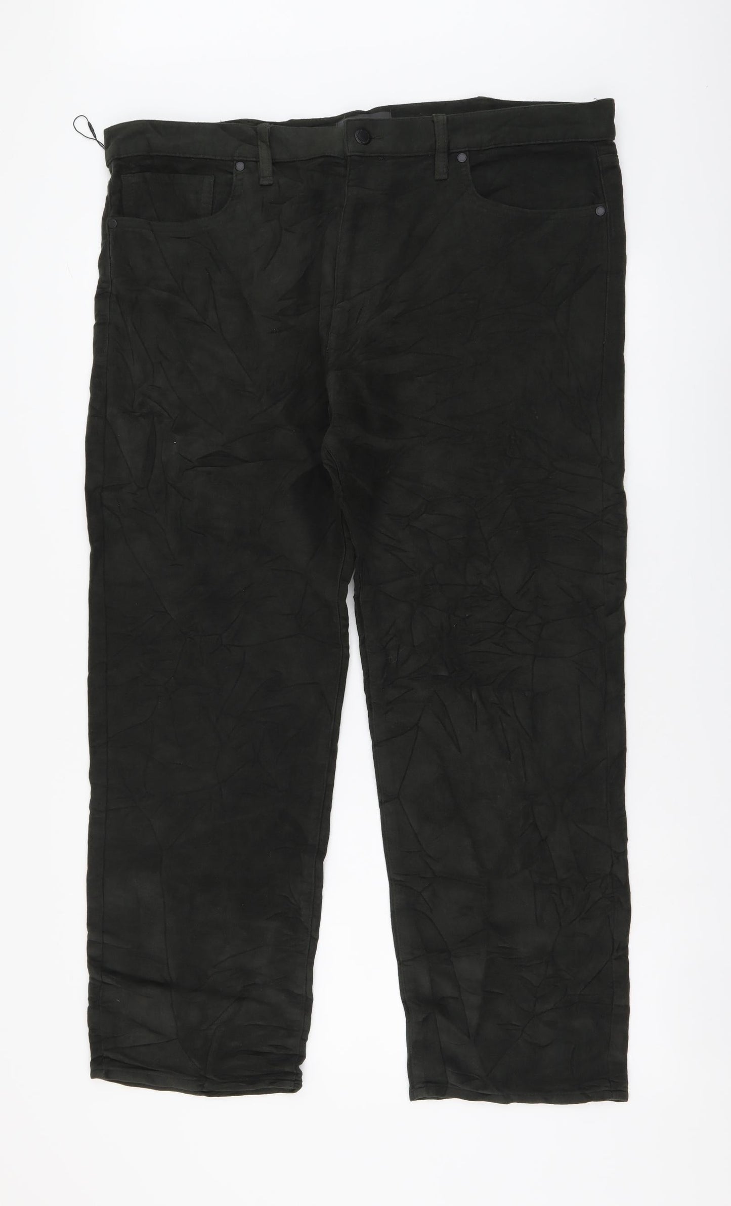 Marks and Spencer Womens Green Cotton Skinny Jeans Size 40 in L29 in Regular Button