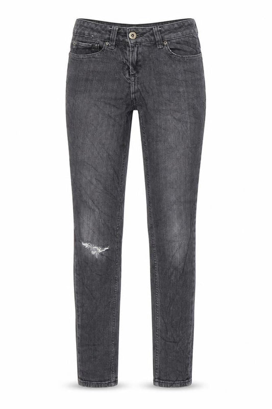 Next Womens Grey Cotton Skinny Jeans Size 6 L26 in Regular Zip