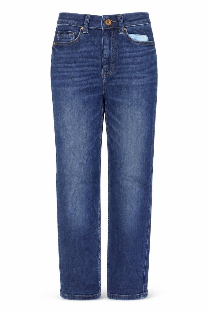 Marks & Spencer Womens Blue Cotton Skinny Jeans Size 8 L24 in Regular Zip