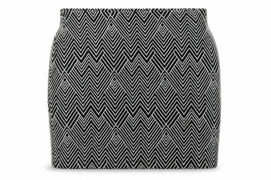 Zara Womens Black Striped Cotton Mini Skirt Size M